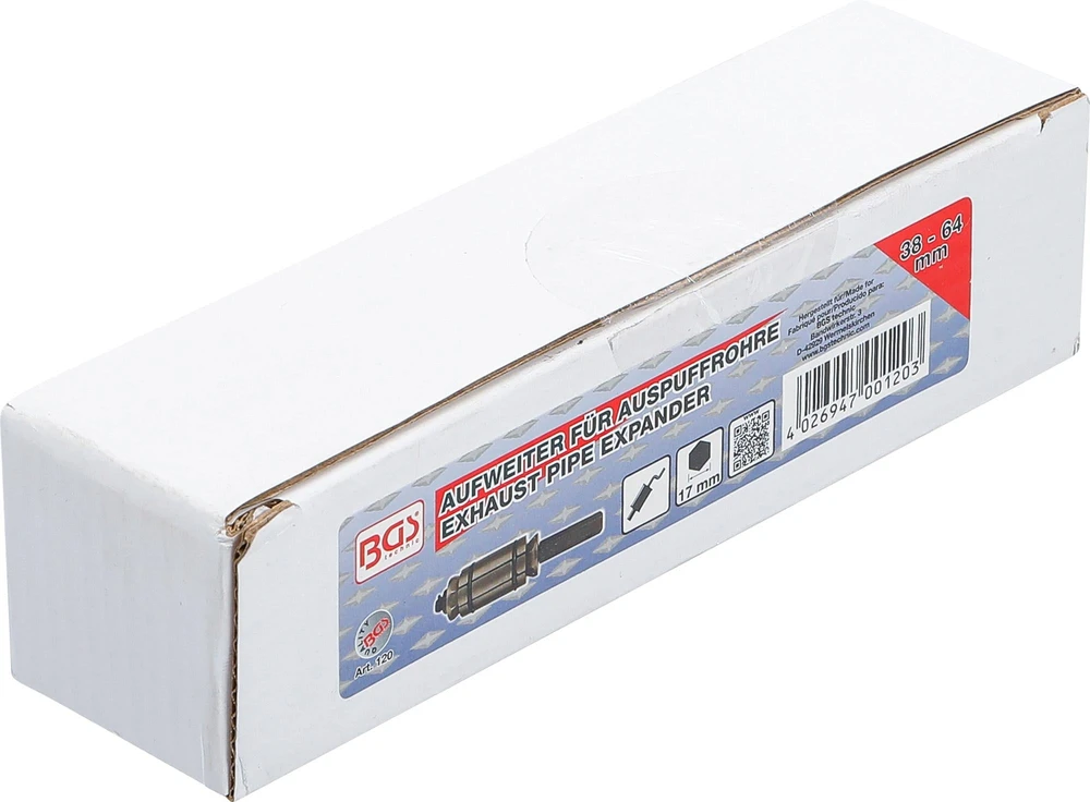 IŠMETIMO VAMZDŽIO PLĖSTUVAS | 38–64 MM (120)