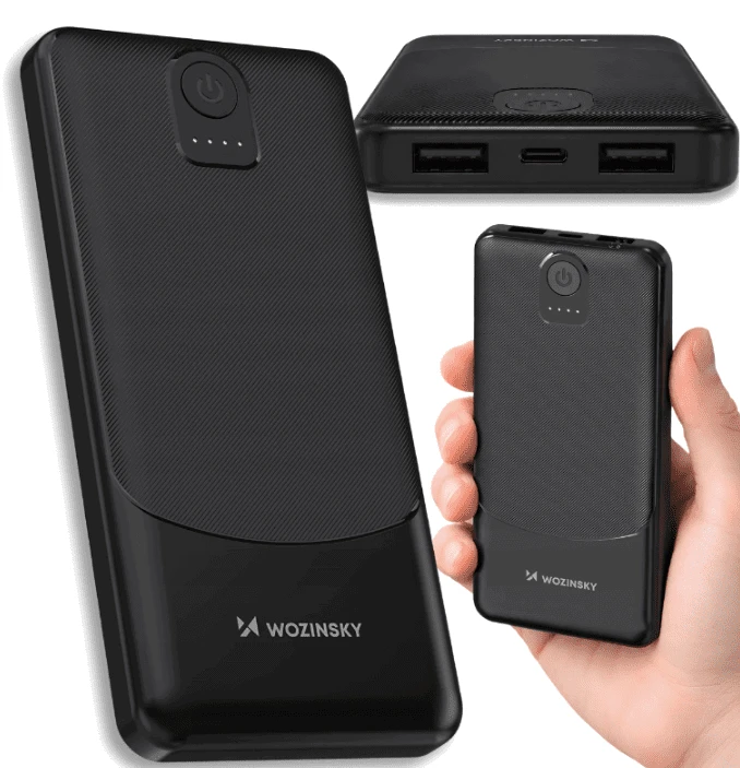 Wozinsky Wpower WPBBK-2 10000mAh Power Bank – juodos spalvos