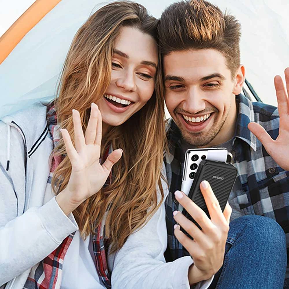 Dudao K11 Pro 20000mAh Powerbank su integruotais kabeliais – juodos spalvos