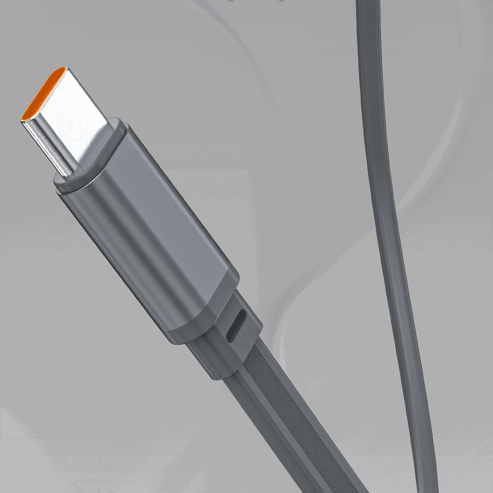 Dudao K31 Pro 45W 20000mAh išorinė baterija su įmontuotu ištraukiamu USB-C laidu – pilkos spalvos