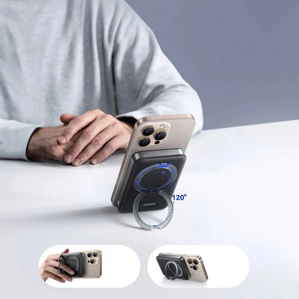 Išorinė baterija Power Bank Joyroom JR-PBM12 22.5W Magnetic Wireless 10000mAh juoda