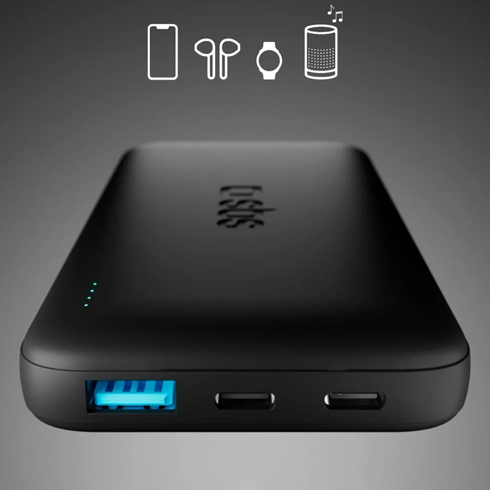 SBS Infinity išorinė baterija 10000mAh 10W LiFePo₄ USB-A USB-C - Juodas