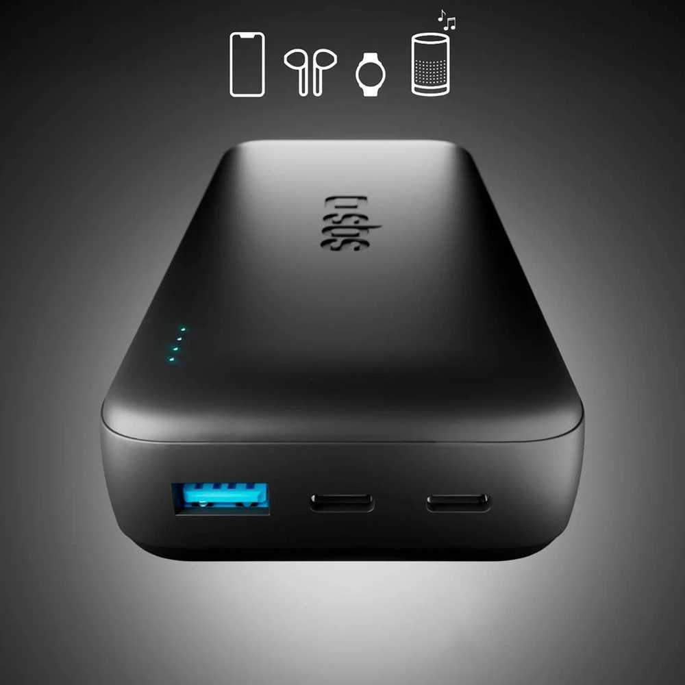 SBS Infinity išorinė baterija 20000mAh 10W LiFePo₄ USB-A USB-C - Juodas