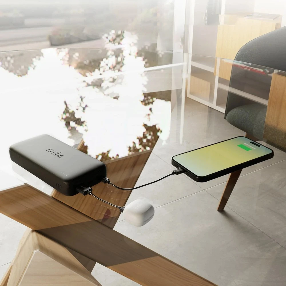 SBS Infinity išorinė baterija 20000mAh 10W LiFePo₄ USB-A USB-C - Juodas