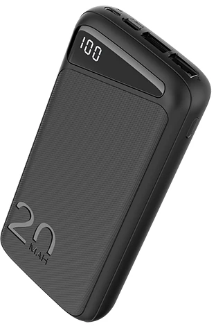 Išorinė baterija (power bank), 20000mAh, juodos sp., DC22.5W