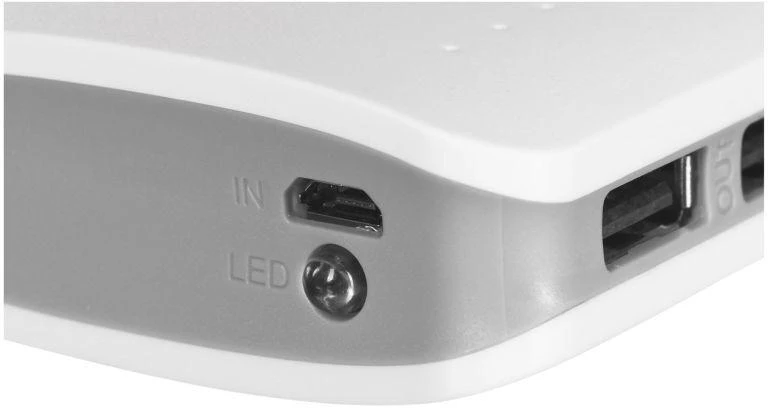 Išorinė baterija (Power Bank) Esperanza Radium EMP106WE (8000mAh; microUSB, USB 2.0; balta)