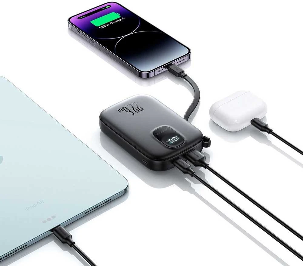 Išorinė baterija Power Bank Joyroom JR-PBF18 22.5W with Lightning cable 10000mAh juoda