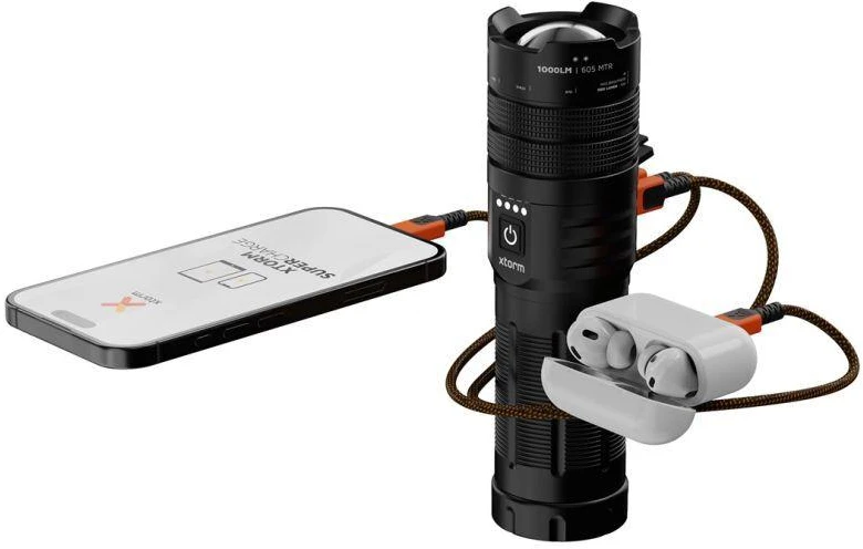 Power bank Xtorm Flashlight 10.500 mAh 20W – juodas