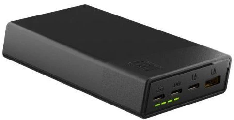 Išorinė baterija Žalias CELL POWERPLAY 20S juoda, 20000 mAh, 22,5 W, 3x USB-C PD, 1x USB-A