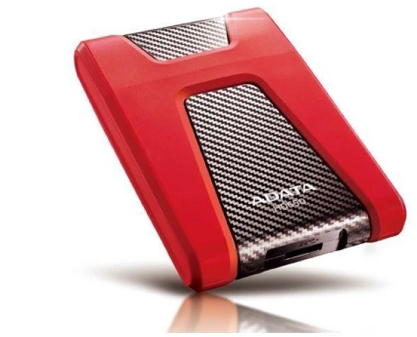 Ausinės Išorinis kietasis diskas ADATA HD650 (1TB; 2.5"; USB 3.2; raudonas)