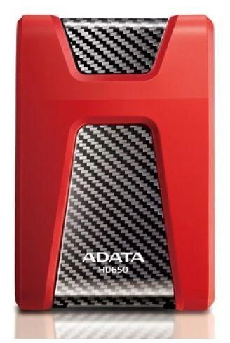 Ausinės Išorinis kietasis diskas ADATA HD650 (1TB; 2.5"; USB 3.2; raudonas)