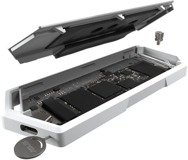 ASUS ROG Strix Arion Baltas Edition SSD korpusas M.2