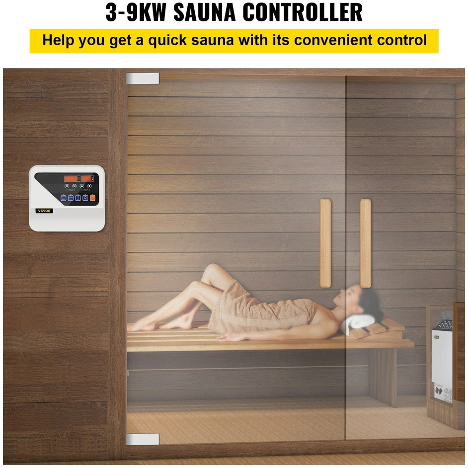 VEVOR Išorinis saunos šildytuvo valdiklis 3–9 KW