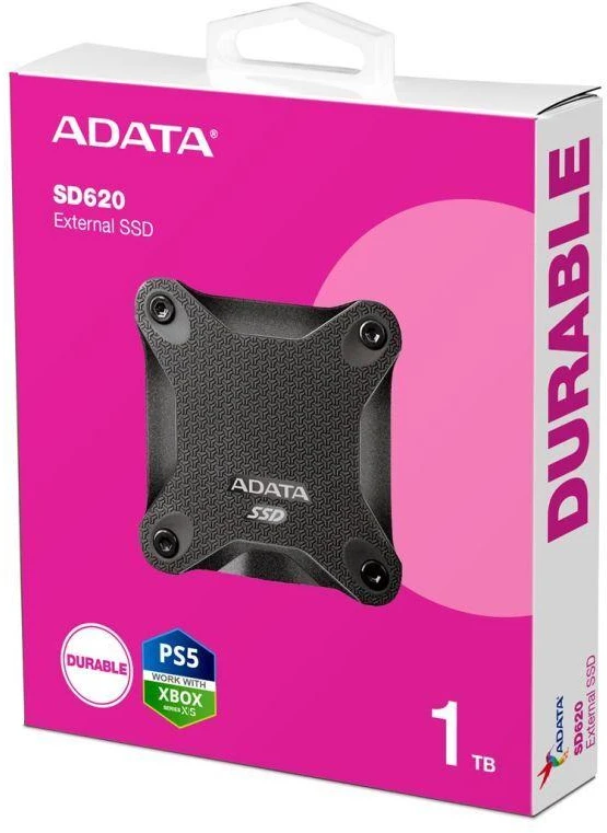 Išorinis kietasis diskas SSD ADATA SD620 1TB, juodas