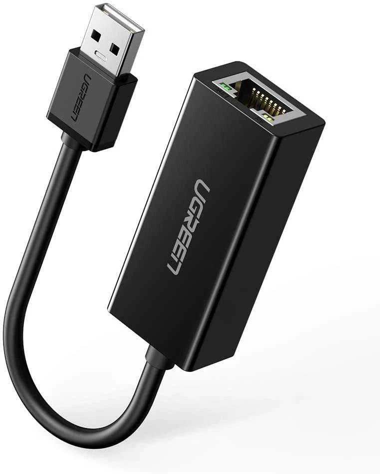 Tinklo adapteris UGREEN CR110 USB į RJ45 (juodas)