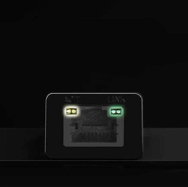 Tinklo adapteris UGREEN CR110 USB į RJ45 (juodas)