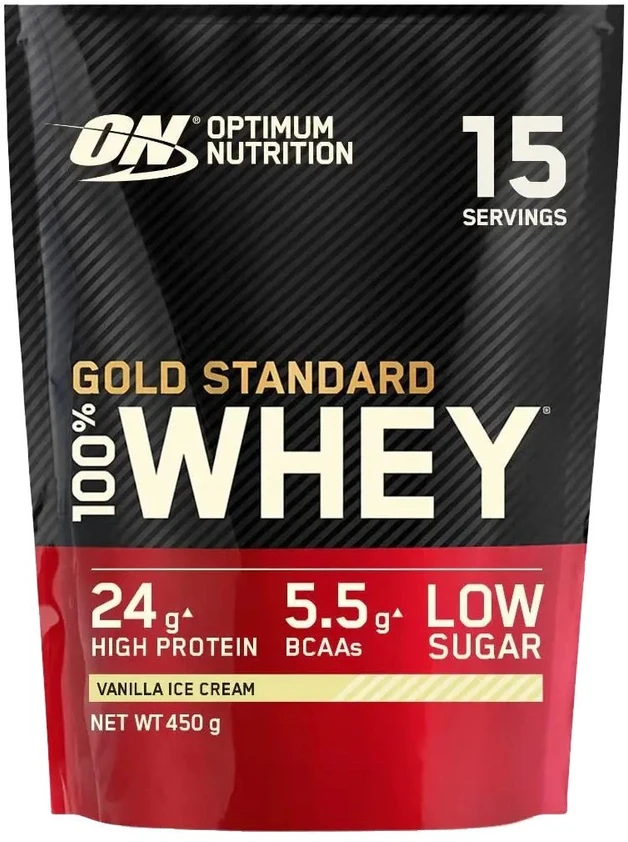 Išrūgų baltymų milteliai Optimum Nutrition Gold Standard 100% Whey 450 g