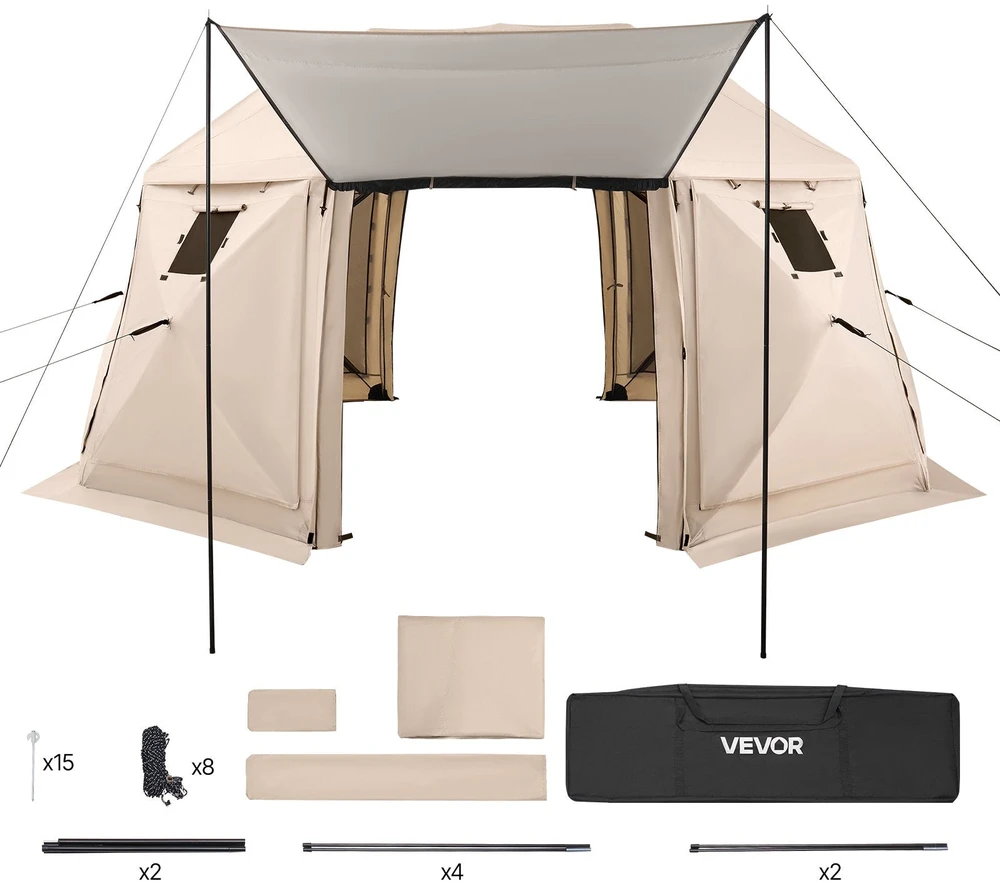 VEVOR Išskleidžiama sferinė pavėsinė 4.57 x 4.57 m