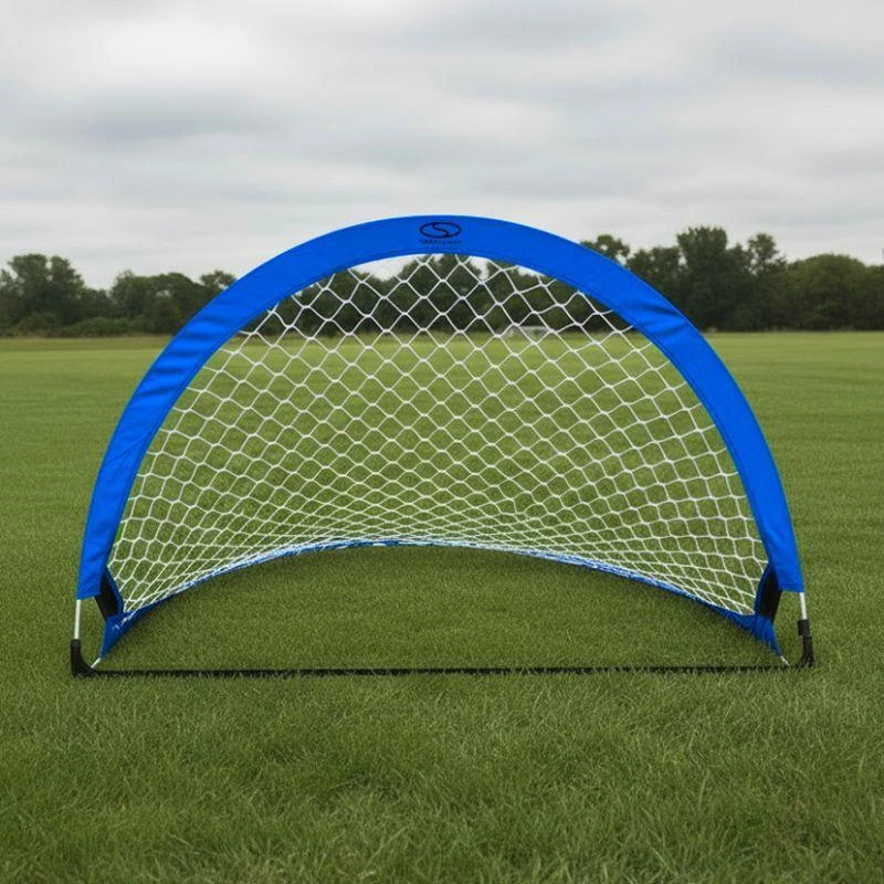 Smj Išskleidžiami futbolo treniruočių vartai – mėlyni (D) 183x104x104 cm