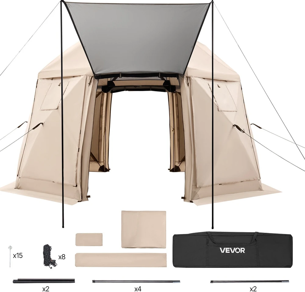 VEVOR Išskleidžiama pavėsinė 3.6x3.6 m, sferinė