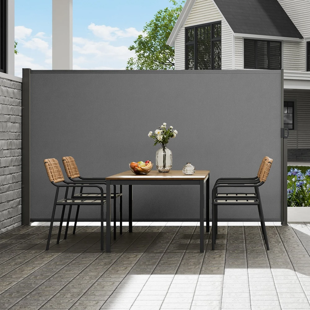 VEVOR Ištraukiama šoninė markizė, 180x350 cm, pilka