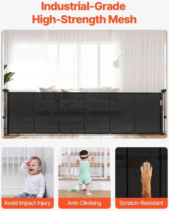 VEVOR Ištraukiama vaikiška užtvara 870 mm x 2800 mm