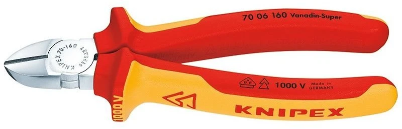 Įstrižinės žnyplės Knipex 70 06 160, 160 mm