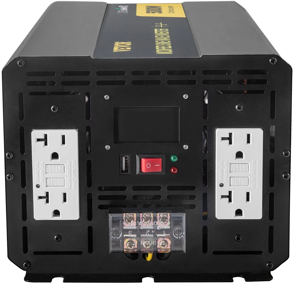 VEVOR Keitiklis 5000W 12V į 110V su LCD ekranu
