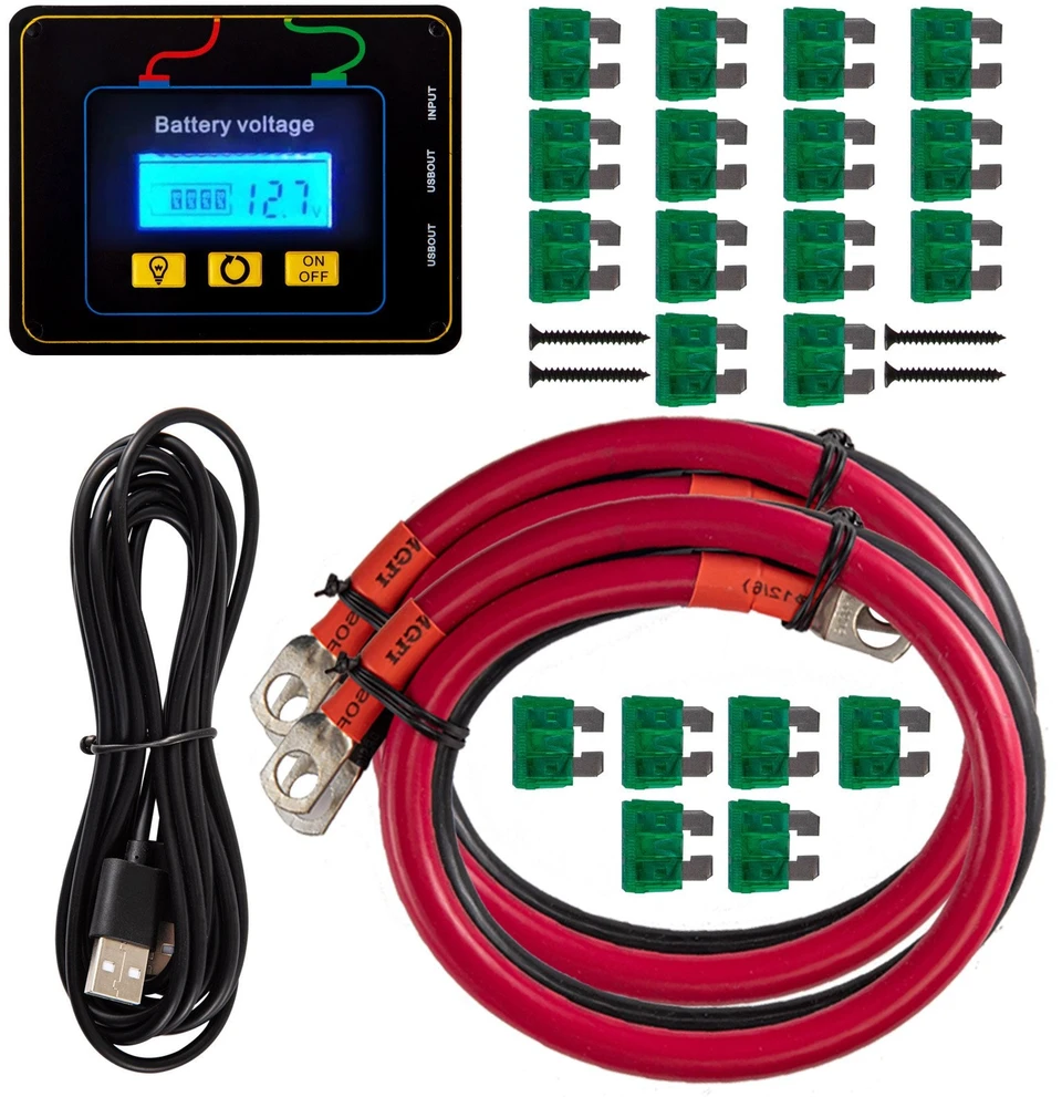 VEVOR Keitiklis 5000W 12V į 110V su LCD ekranu