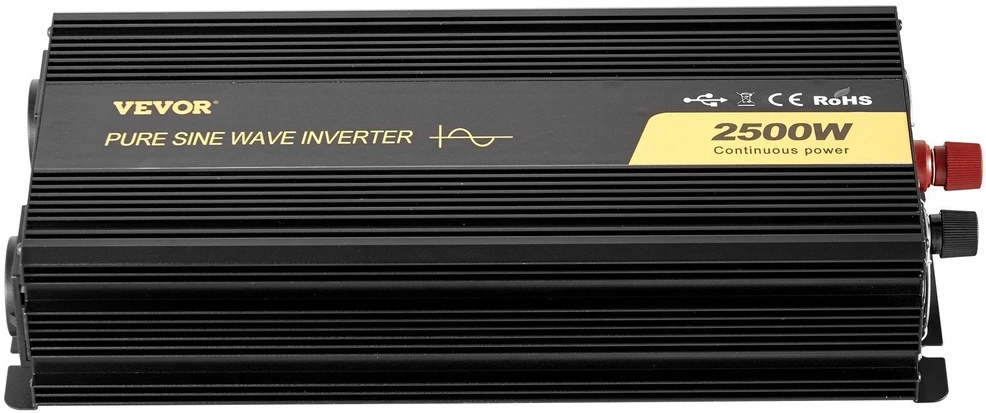 VEVOR Grynos sinusinės bangos keitiklis 2500W, USB
