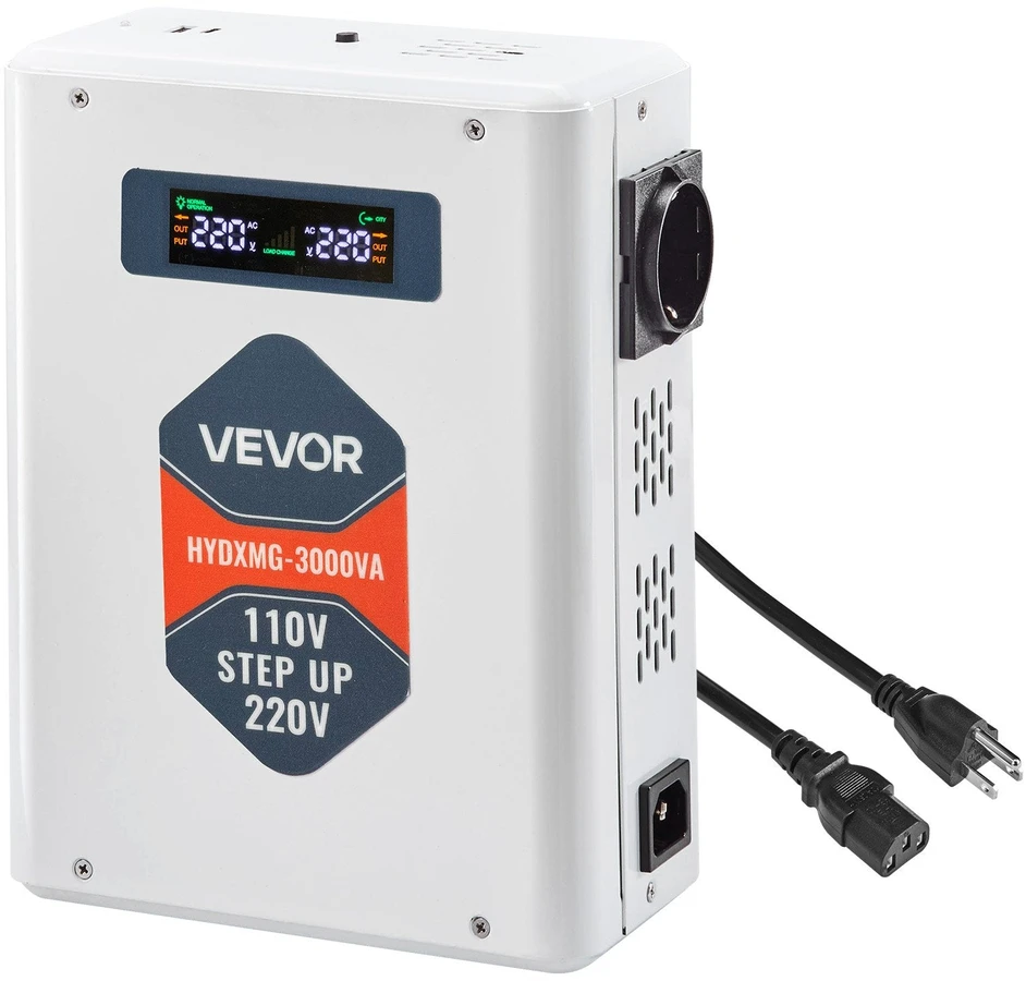 VEVOR Įtampos keitiklis, 3000VA, su LCD ekranu
