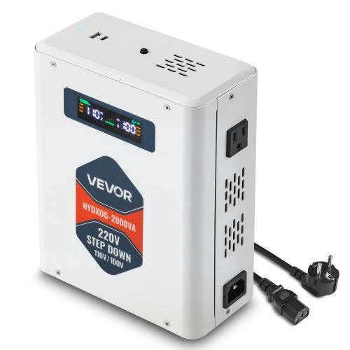 VEVOR Įtampos keitiklis 2000VA, 220V į 110V transformatorius
