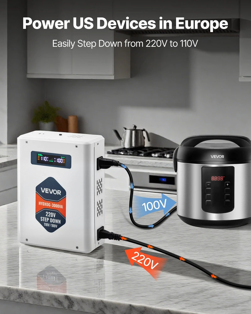 VEVOR Įtampos konverteris 220V į 110V, 3000VA