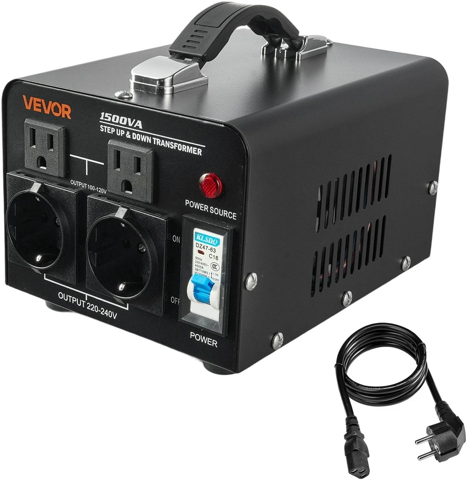 VEVOR Įtampos keitiklis transformatorius 1500VA