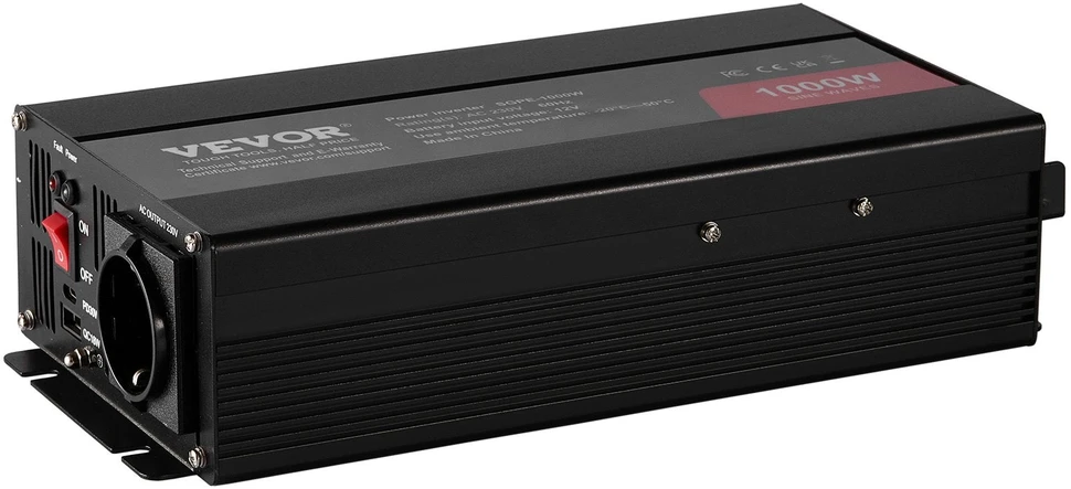 VEVOR 1000W grynasis sinusinės bangos inverteris