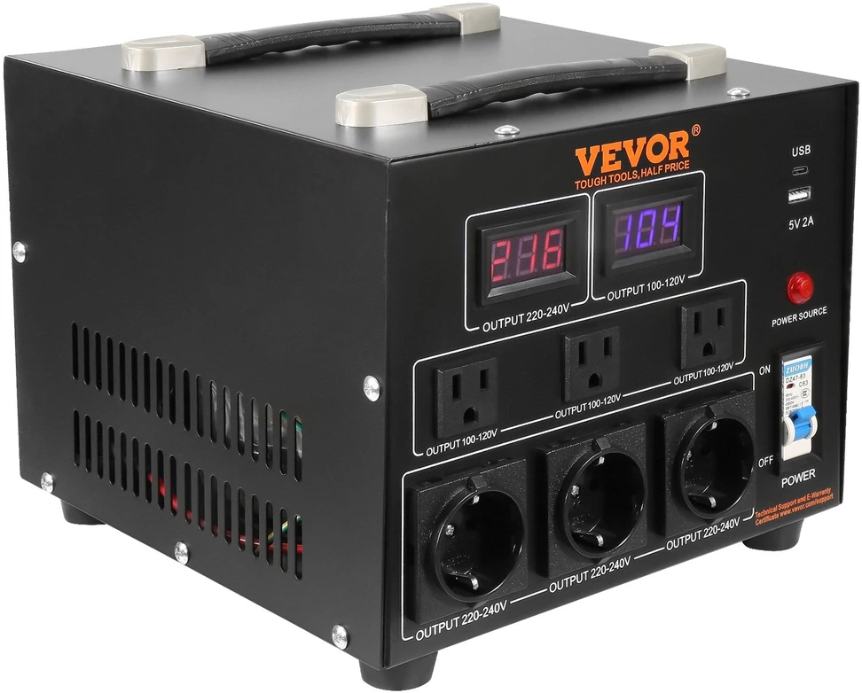 VEVOR 3000VA įtampos keitiklis 220V-110V