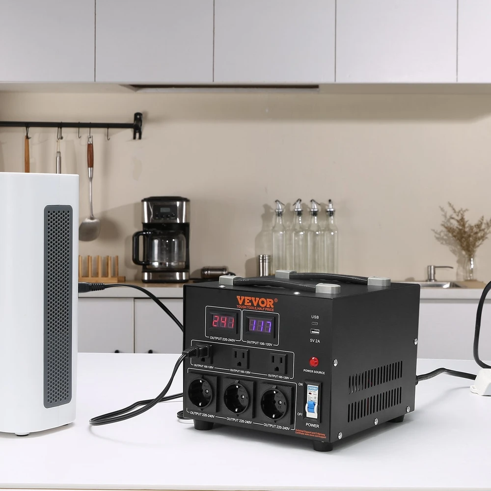 VEVOR 3000VA įtampos keitiklis 220V-110V