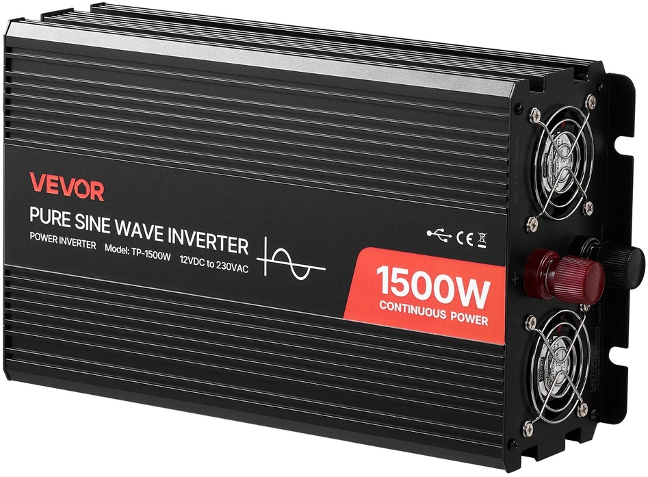 VEVOR 1500W automobilinė maitinimo keitiklis