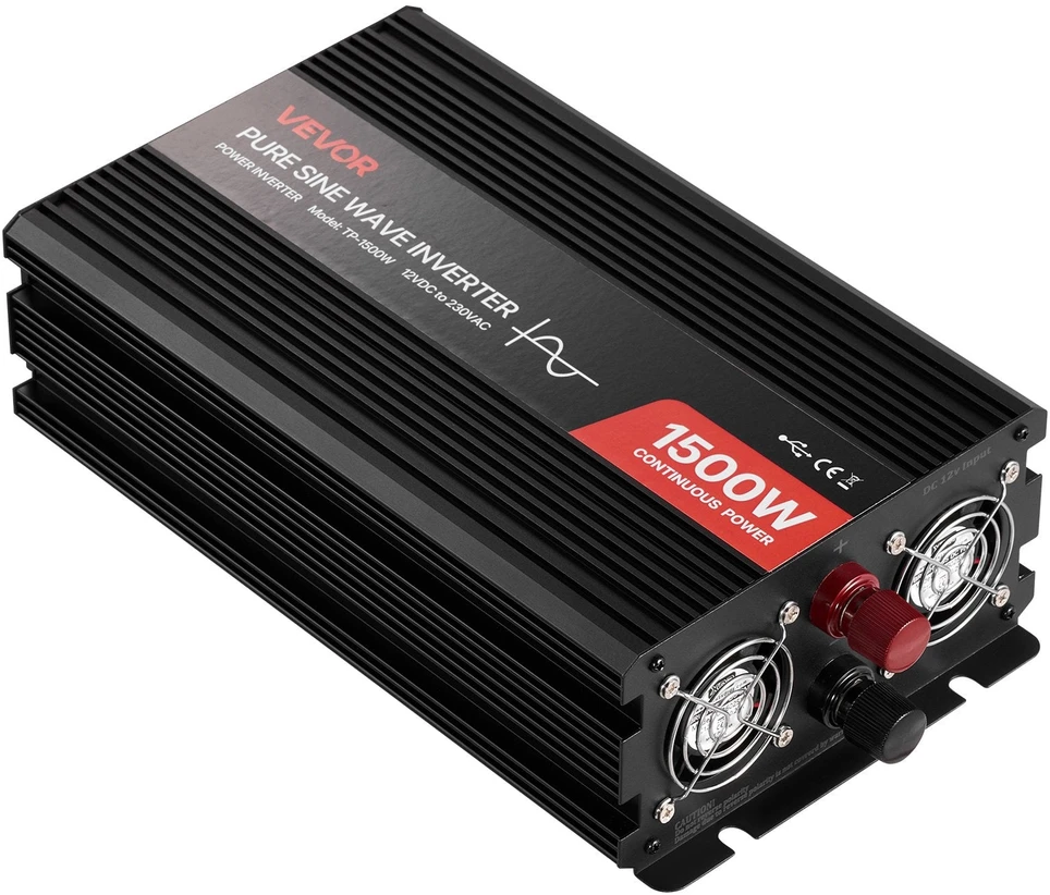 VEVOR 1500W automobilinė maitinimo keitiklis