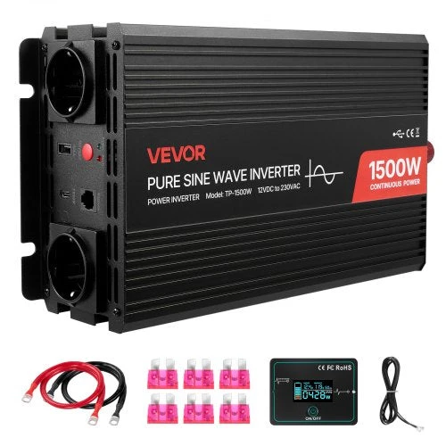 VEVOR 1500W automobilinė maitinimo keitiklis