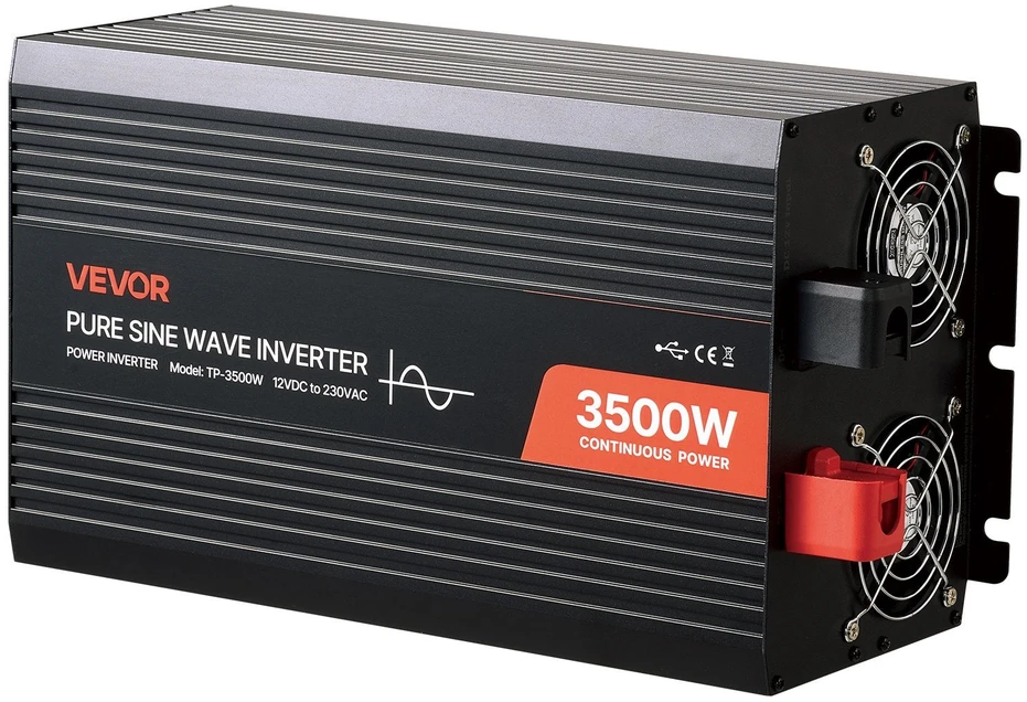 VEVOR 3500W galios keitiklis, 12V DC iki 230V AC
