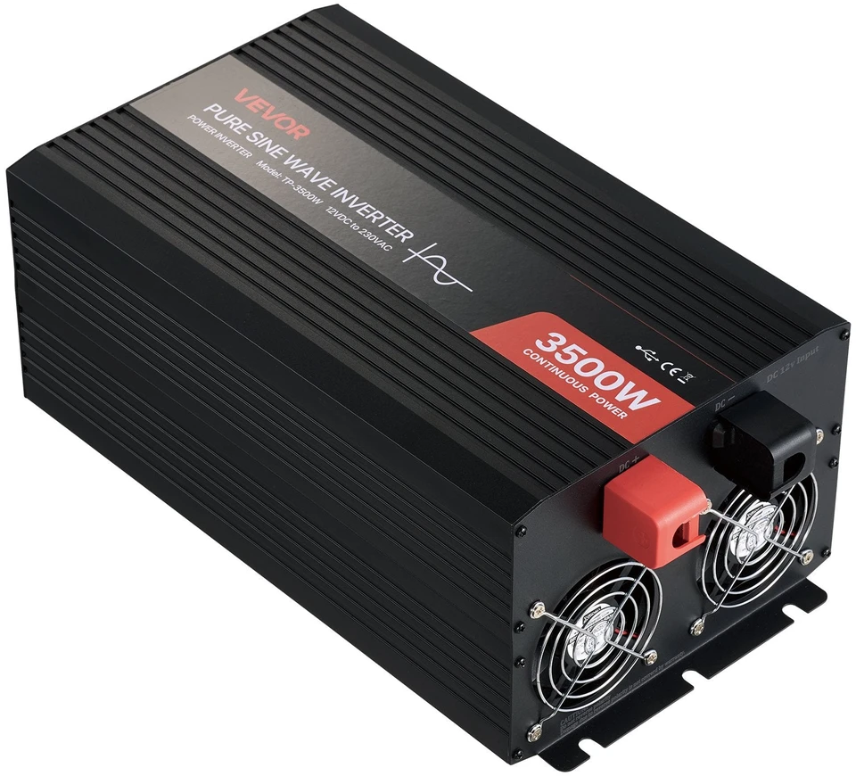 VEVOR 3500W galios keitiklis, 12V DC iki 230V AC