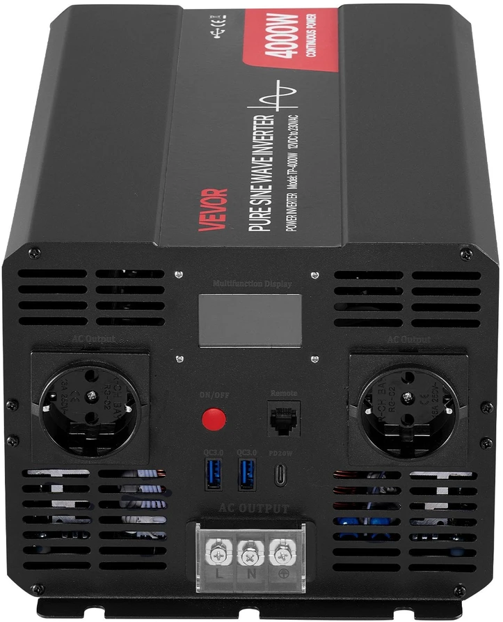 VEVOR 4000W galios keitiklis automobiliams ir RV