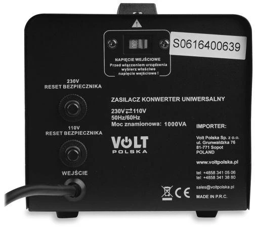VOL VP 1000 230VAC/110VAC KEITIKLIS ĮTAMPOS