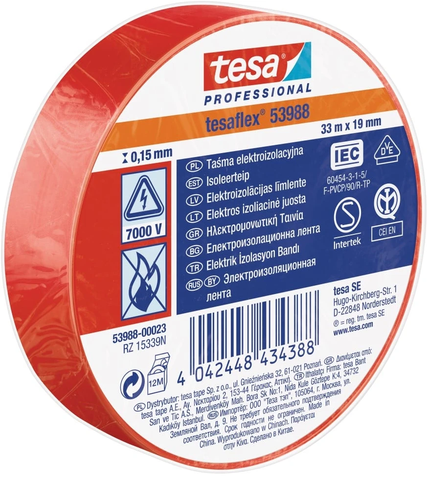 IZOLIACINĖ JUOSTA TESAFLEX-7000V/20X19/R TESA