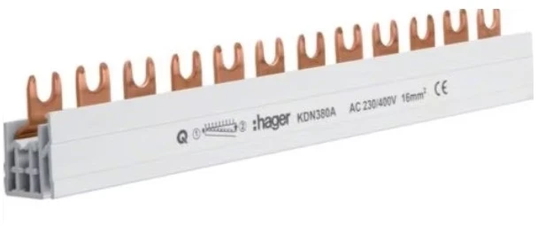 Izoliuota sujungimo šyna Hager KDN380A (3P, 12 mod., 16mm)