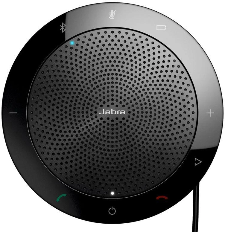 JABRA SPEAK 510 MS garsiakalbis, skirtas UC ir amp; BT USB konferencijos sprendimas 360 laipsnių mikrofono prijungimo ir atkūrimo nutildymo ir garsumo mygtukas