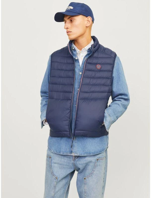 Jack & Jones JJEMULTI BODYWARMER COLLAR NOOS 12258457 NAVY BLAZER/TRUE Raudonas