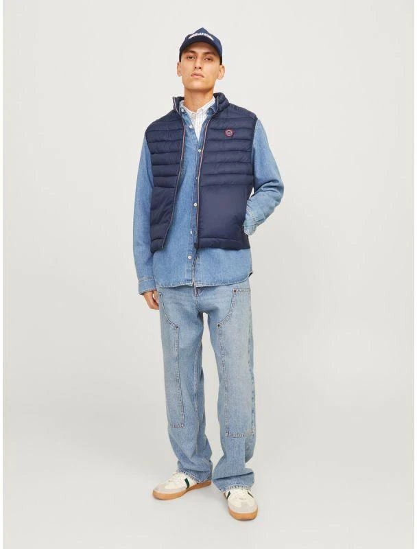 Jack & Jones JJEMULTI BODYWARMER COLLAR NOOS 12258457 NAVY BLAZER/TRUE Raudonas