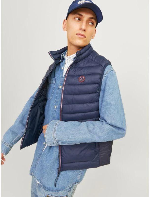 Jack & Jones JJEMULTI BODYWARMER COLLAR NOOS 12258457 NAVY BLAZER/TRUE Raudonas
